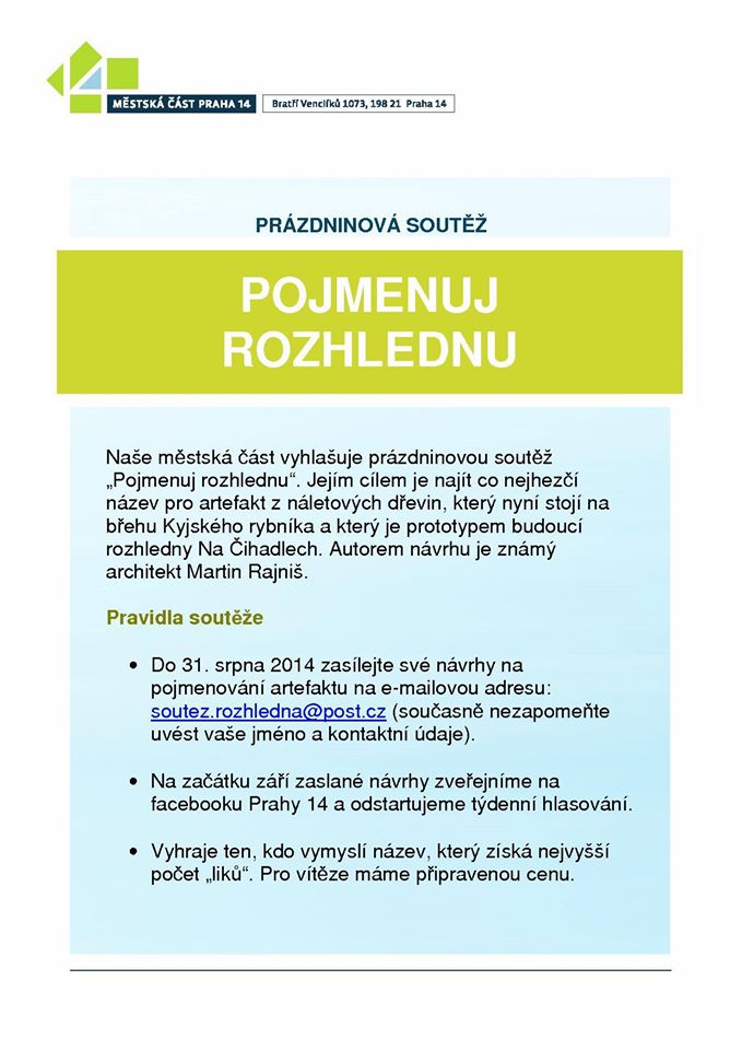 Soutěž „Pojmenuj rozhlednu“