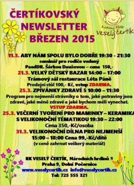 Čertíkovský newsletter - březen 2015