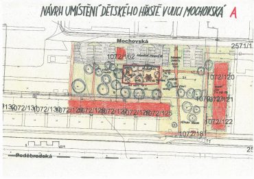 Návrh umístění dětského hřiště v ulici Mochovská A