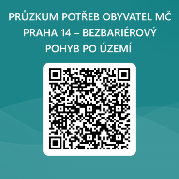 QRCode pro PRŮZKUM POTŘEB OBYVATEL MČ PRAHA 14 – BEZBARIÉROVÝ POHYB PO ÚZEMÍ 