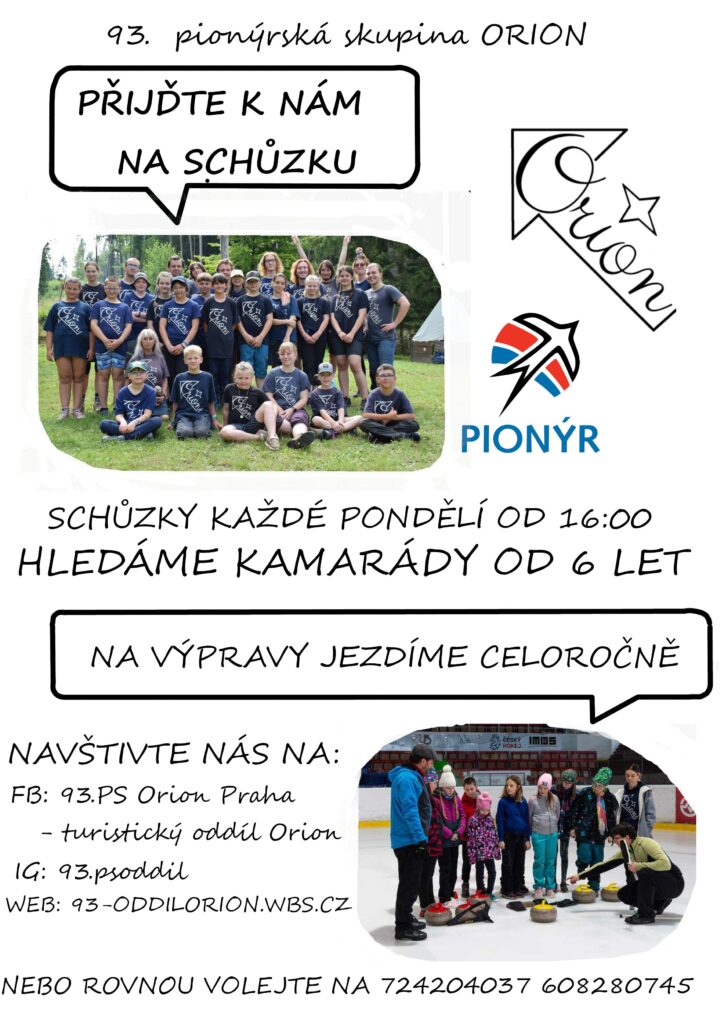 Turistický oddíl Orion nabírá nové členy
