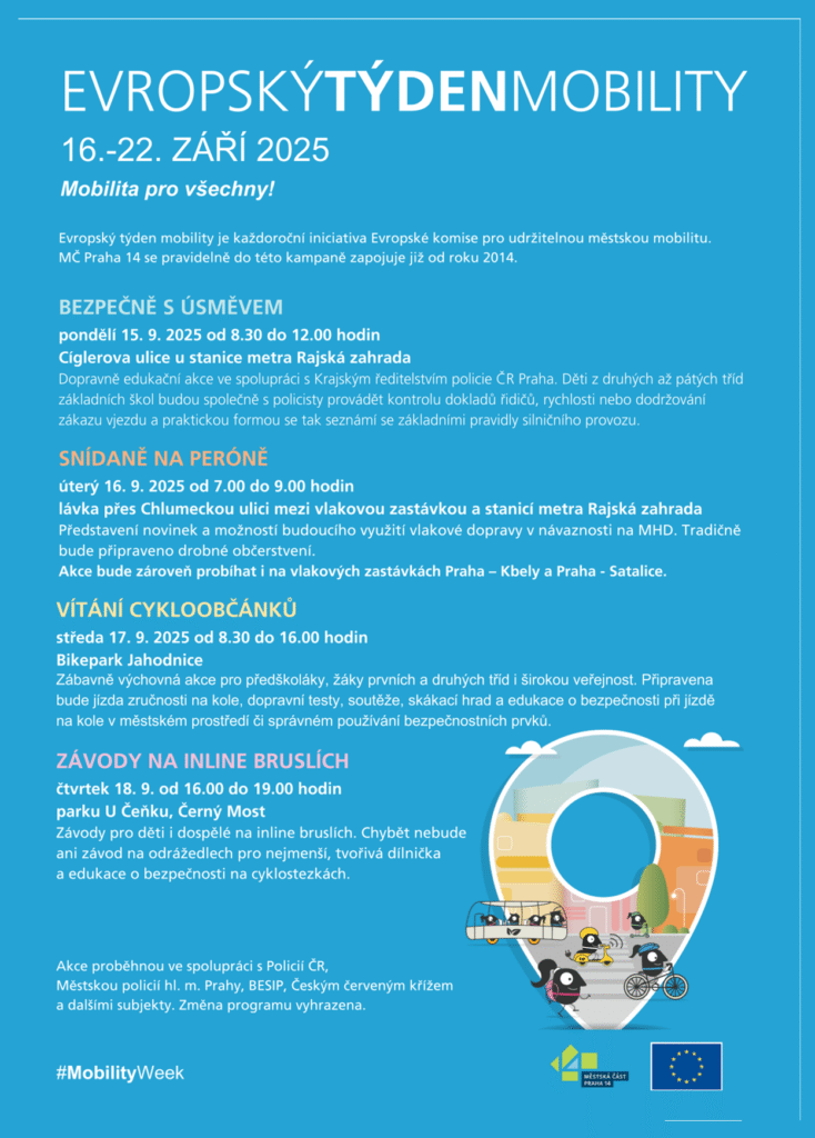 Evropský týden mobility 2025 v Praze 14