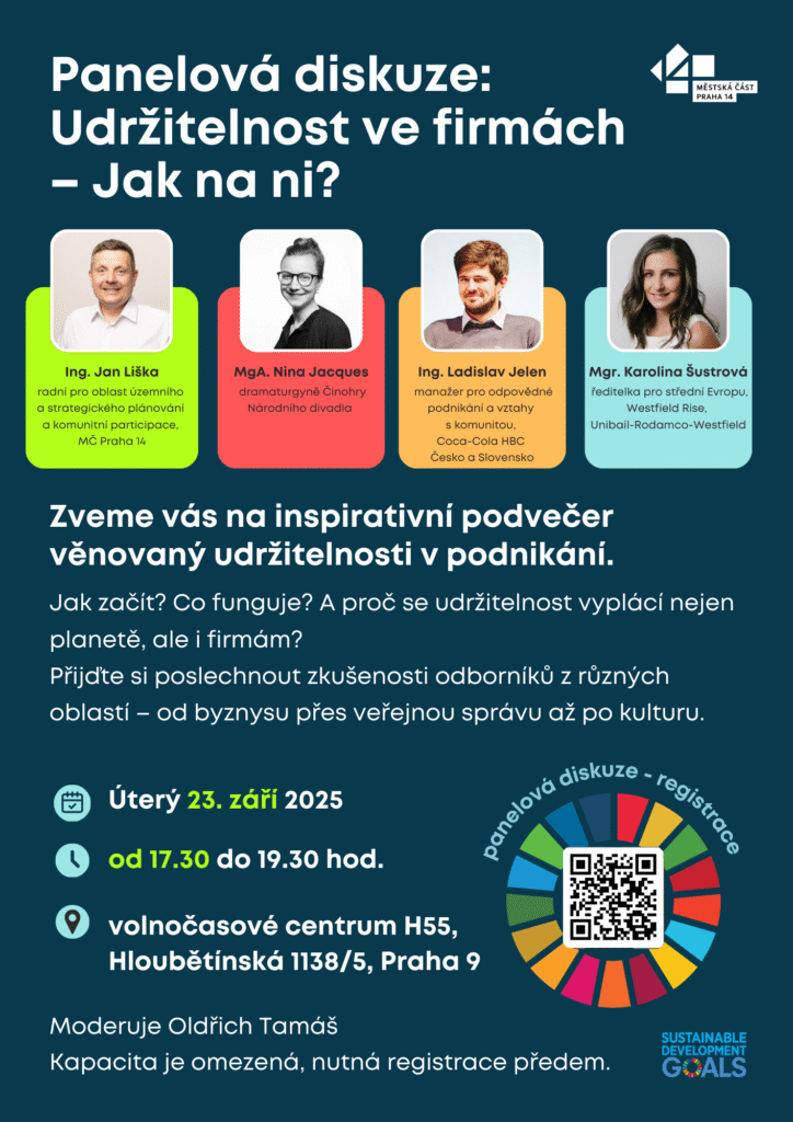 Panelová diskuze s názvem „Udržitelnost ve firmách – Jak na ni?“