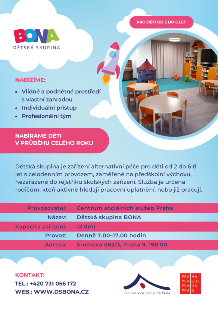 Zápisy do dětské skupiny BONA pro děti od 2 let