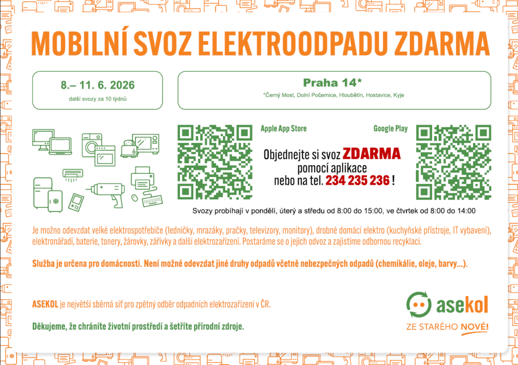Červnový mobilní svoz elektroodpadu